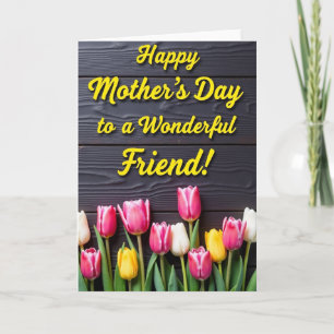 Tarjeta elegante del día de la madre Floración