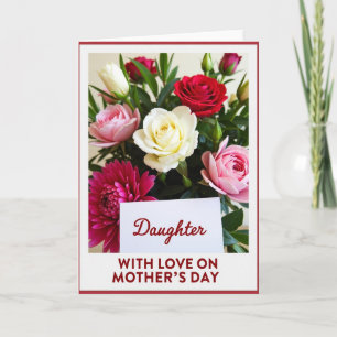 Tarjeta elegante del Día de la Madre para hija