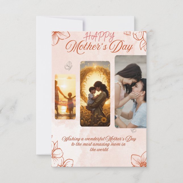 Tarjeta elegante del Día de la Madre – Un tributo  (Anverso)