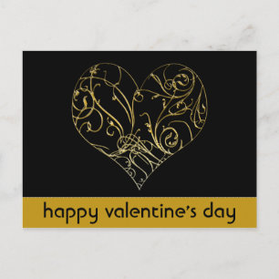 Tarjeta elegante del día de San Valentín con coraz