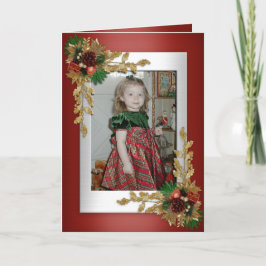 Tarjeta elegante del navidad con la foto