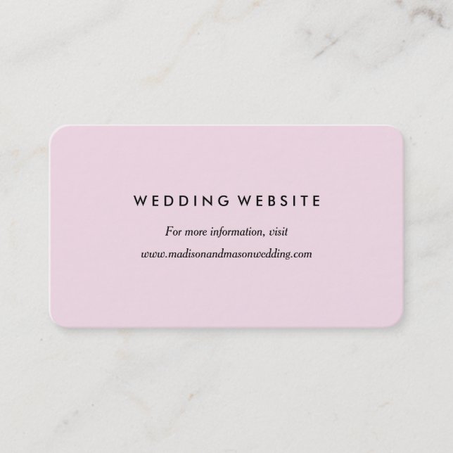 Tarjeta elegante del Web site del romance el | (Anverso)