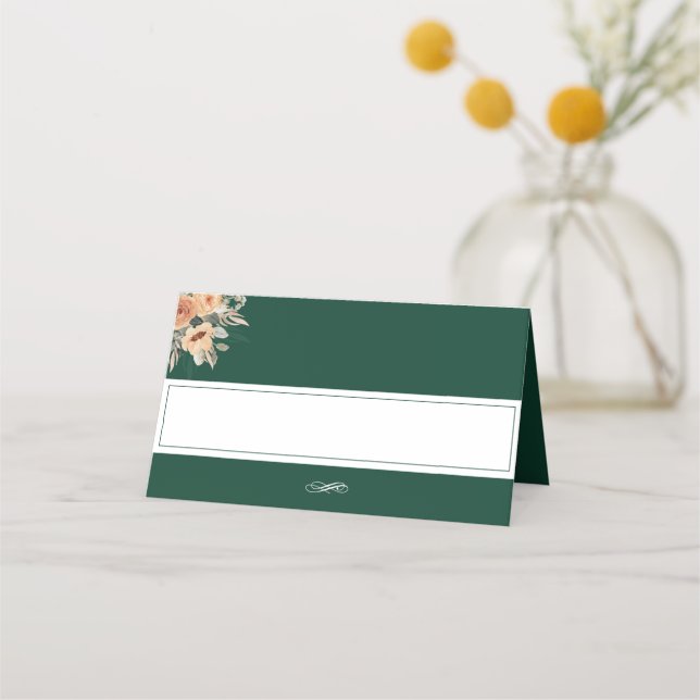 Tarjeta - Elegante diseño boda floral (Anverso)