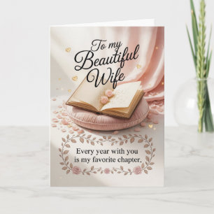 Tarjeta Elegante diseño de cumpleaños para esposa