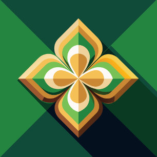 Tarjeta Elegante diseño en forma de Shamrock para St. Patr