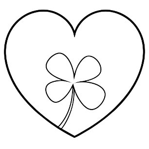 Tarjeta Elegante diseño en forma de Shamrock para St. Patr