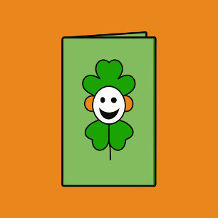 Tarjeta Elegante diseño en forma de Shamrock para St. Patr