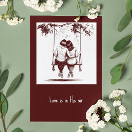 Tarjeta Elegante El día de San Valentín de Amor de Pareja 