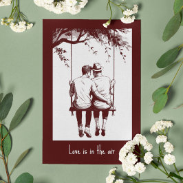 Tarjeta Elegante El día de San Valentín de Amor de Pareja 