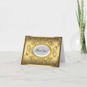 Tarjeta Elegante Elite Gold Damask