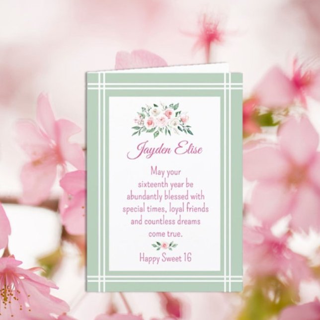 Tarjeta Elegante Encanto. Dulce personalizado de 16 cumple (Subido por el creador)