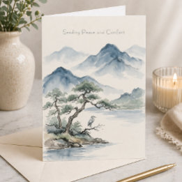 Tarjeta Elegante Envío de Paz y Consuelo Simpatía