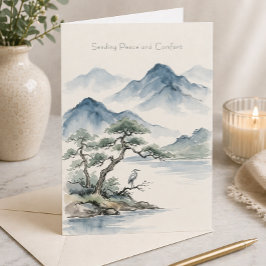 Tarjeta Elegante Envío de Paz y Consuelo Simpatía