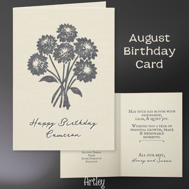 Tarjeta Elegante estampado Dahlia Agosto Ropa de flores de (Subido por el creador)