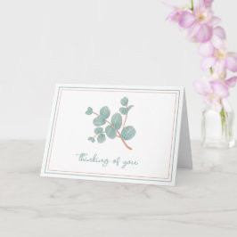 Tarjeta Elegante Eucalipto plateado - Condolencia / Simpat