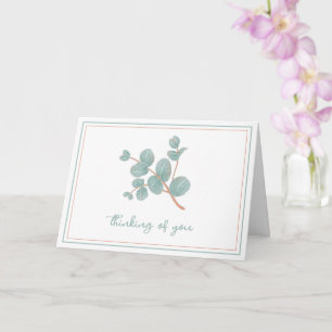 Tarjeta Elegante Eucalipto plateado - Condolencia / Simpat