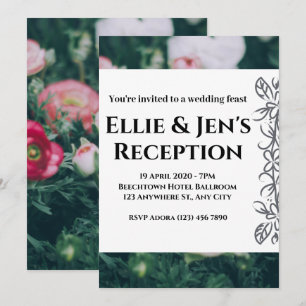 Tarjeta Elegante eucalipto rústico deja Boda de vegetación