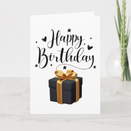 Tarjeta Elegante Feliz Cumpleaños