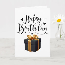 Tarjeta Elegante Feliz Cumpleaños
