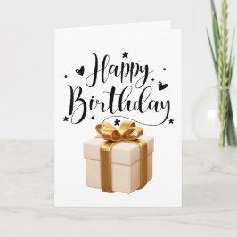 Tarjeta Elegante Feliz Cumpleaños