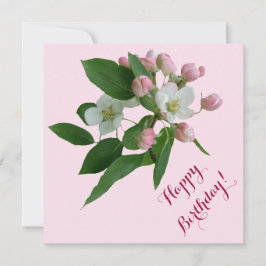 Tarjeta Elegante Feliz Cumpleaños bonito floral de flor ro