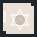Tarjeta Elegante Feliz Saludo Hanukkah<br><div class="desc">Arte digital</div>