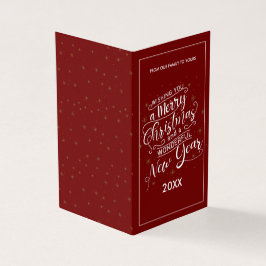 Tarjeta Elegante Feria Roja Navidad y Feliz Año Nuevo foto