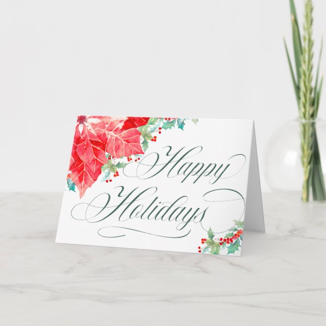 Tarjeta Elegante feriado de Navidades corporativos (Anverso)