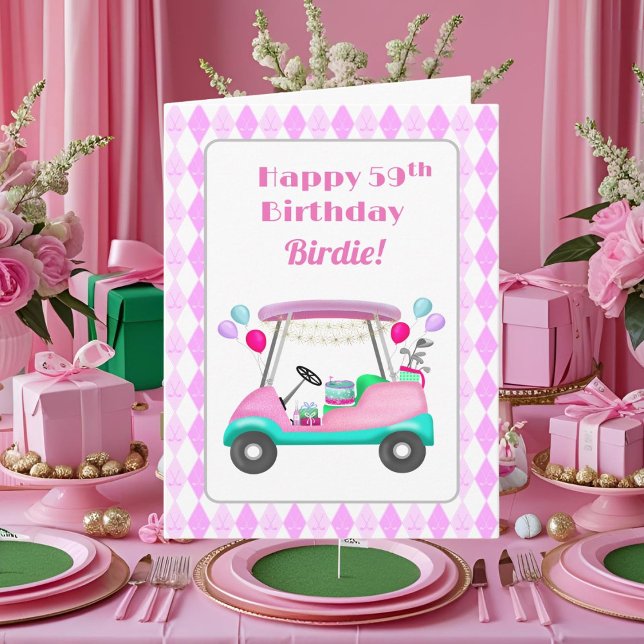 Tarjeta Elegante Fiesta de golf femenino 59º cumpleaños (Subido por el creador)