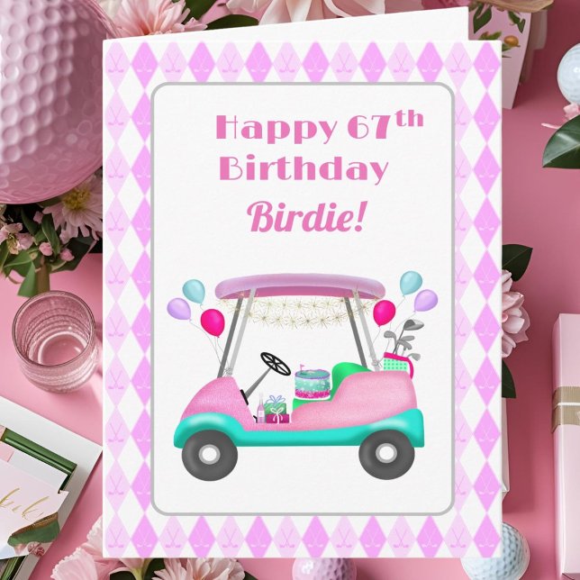 Tarjeta Elegante Fiesta de Golf Femenino Carto 67 cumpleañ (Subido por el creador)