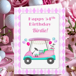 Tarjeta Elegante Fiesta de golf para mujeres 54º cumpleaño