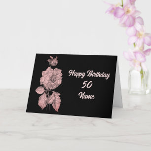 Tarjeta Elegante Fiesta de Peony Personalizada Cumpleaños