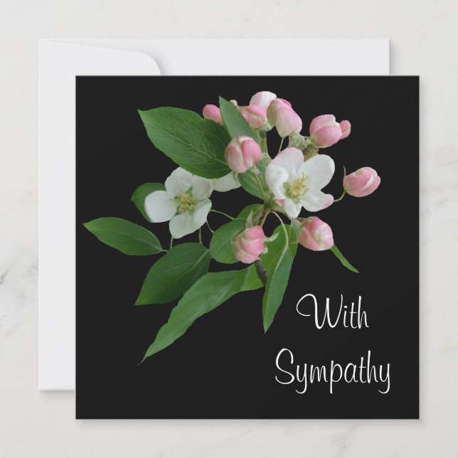 Tarjeta Elegante flor de flores de flores blancas simpatía (Anverso)