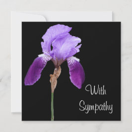 Tarjeta Elegante flor de iris púrpura simpatía por el arte