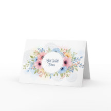 Elegante floral de acuarela pastel "Recupérate pro