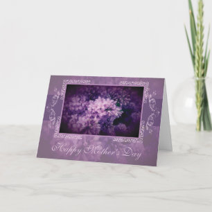 Tarjeta Elegante floral de Lilac "Día de la Madre"