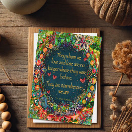 Tarjeta Elegante Floral Dondequiera que Estemos Cita de Si