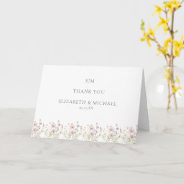 Tarjeta Elegante Foto De Boda En El Jardín De Flores Silve