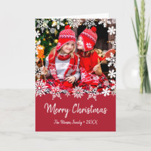 Elegante foto de personalizado con copos de nieve