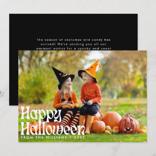 Tarjeta Elegante Foto Feliz Halloween Halloween 