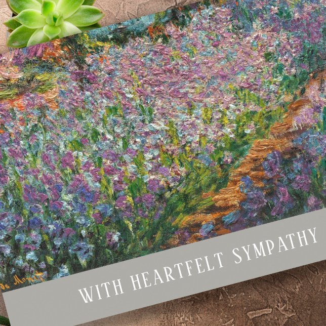 Tarjeta Elegante Funeral Iris Siento Su Compasión Por La P (Iris Elegant Bereavement Sympathy Cards)