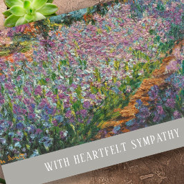 Tarjeta Elegante Funeral Iris Siento Su Compasión Por La P