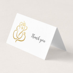 Tarjeta Elegante Ganesh Oro / Dios Indio