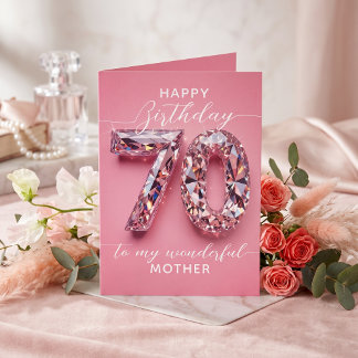 Tarjeta Elegante glamour rosa destello de diamante cumplea