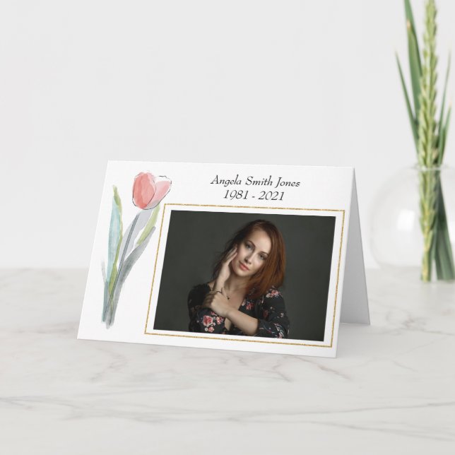 Tarjeta Elegante Gracias Por Su Solidaridad (Anverso)