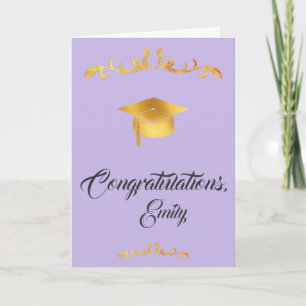 Tarjeta Elegante Graduación Felicitaciones Graduado