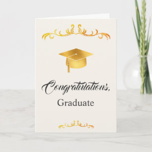 Tarjeta Elegante Graduación Felicitaciones Graduado