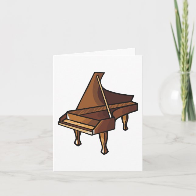 Tarjeta Elegante Grand Piano Music Avers Design (Anverso)