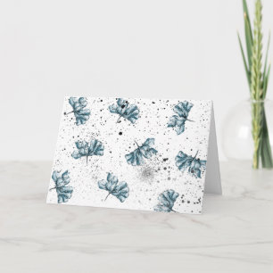 Tarjeta Elegante Grunge Floral