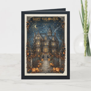 Tarjeta Elegante Halloween Victoriano Personalizado